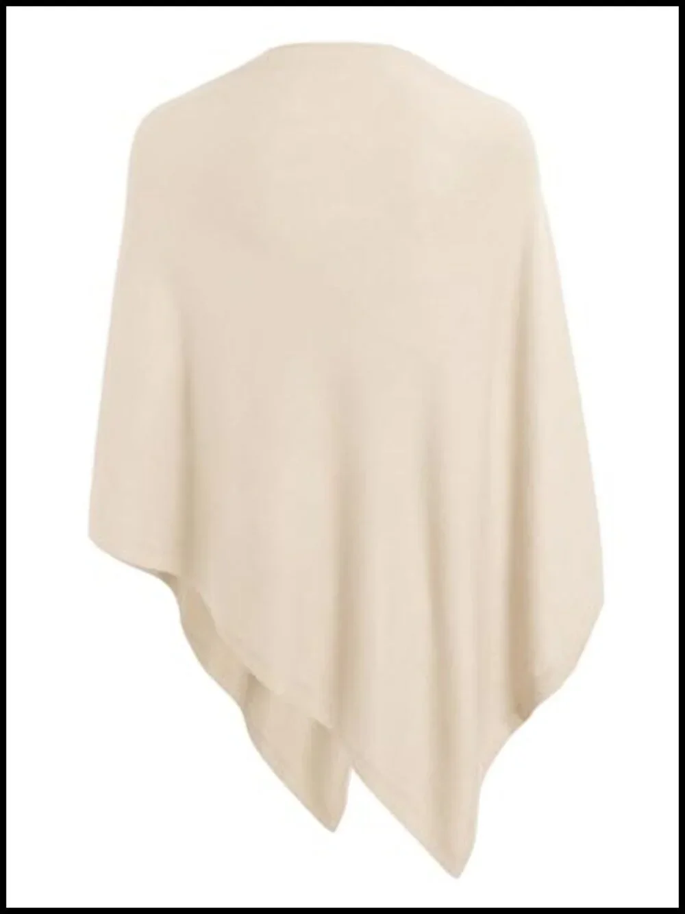 Lightweight Knitted Poncho Scarf Wrap with Buttons